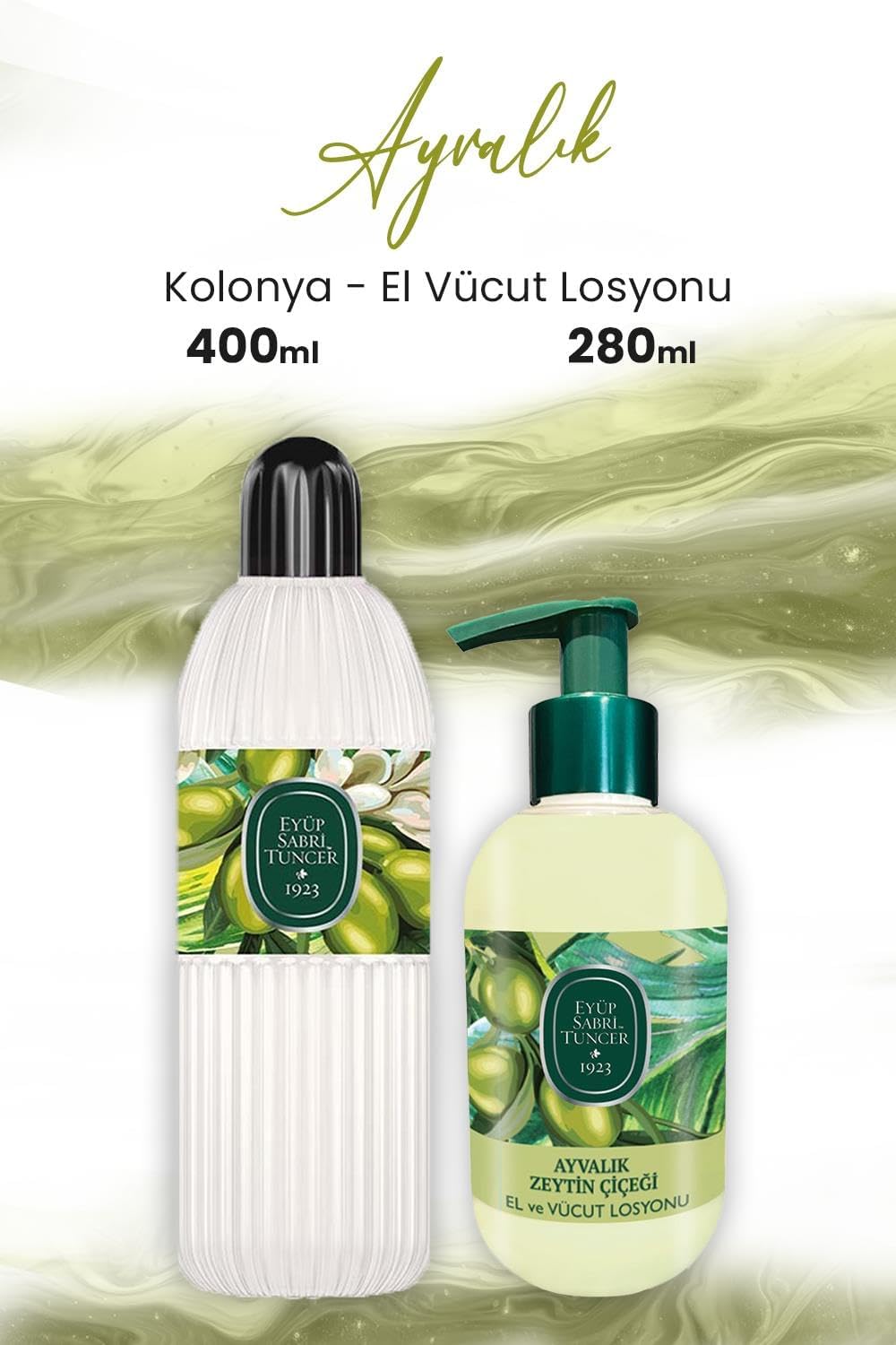 Ayvalık Zeytin Vücut Losyonu 280 ml ve Kolonya 400 ml
