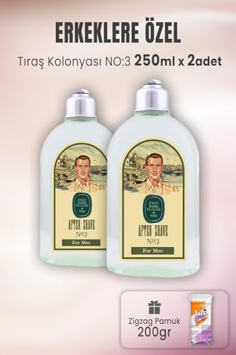 Alternative view of Tıraş Kolonyası No 3 x 2 Adet ve Zigzag Pamuk 200 gr
