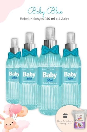 Alternative view of Baby Blue Bebek Kolonyası 150 ml x 4 Adet ve Kare Bebek Pamuğu