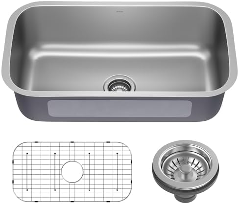 Premier 32" Undermount 18-Gauge Paslanmaz Çelik Tek Kase Mutfak Evyesi