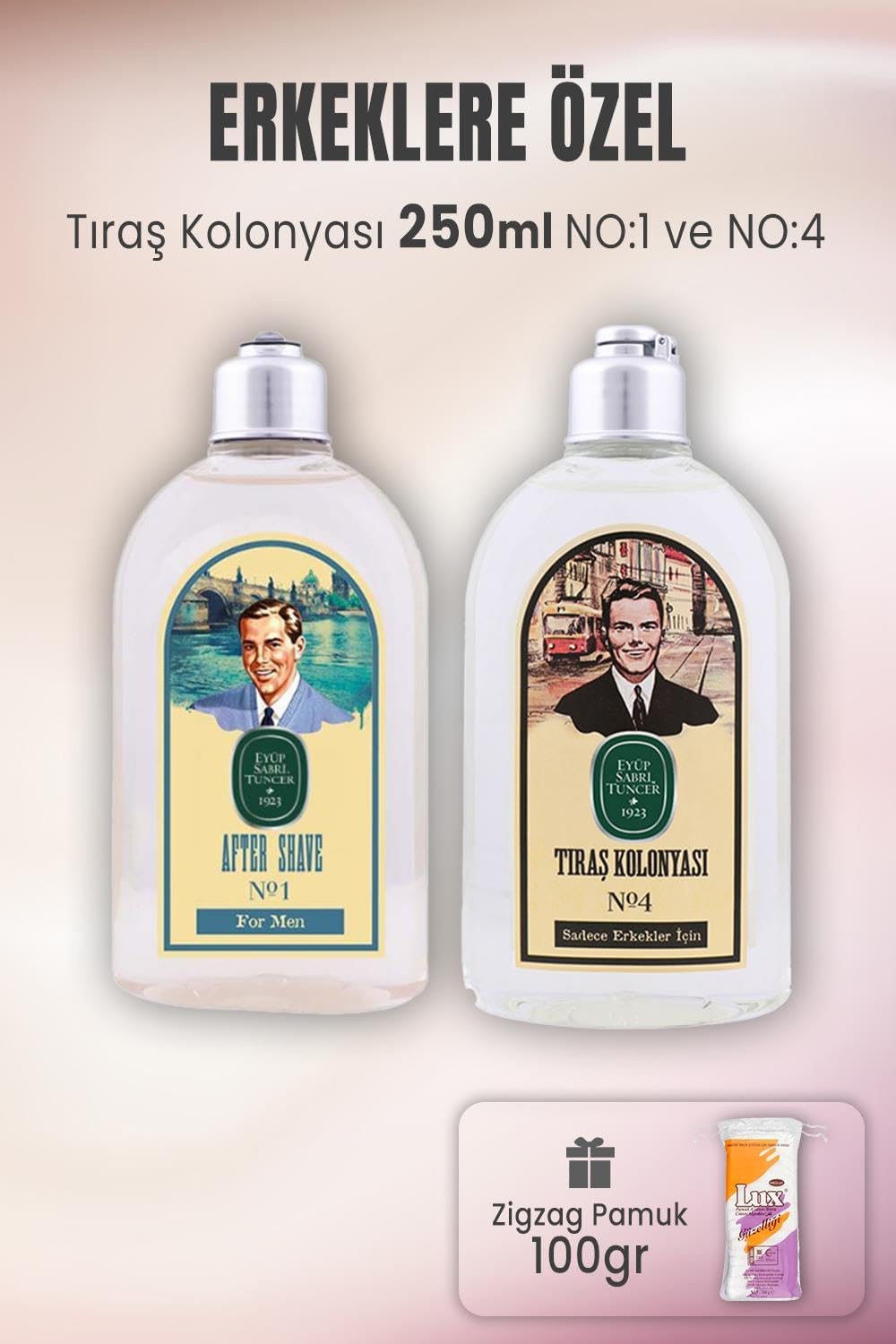 Tıraş Kolonyası No:1, No:4 ve Zigzag Pamuk 100 gr