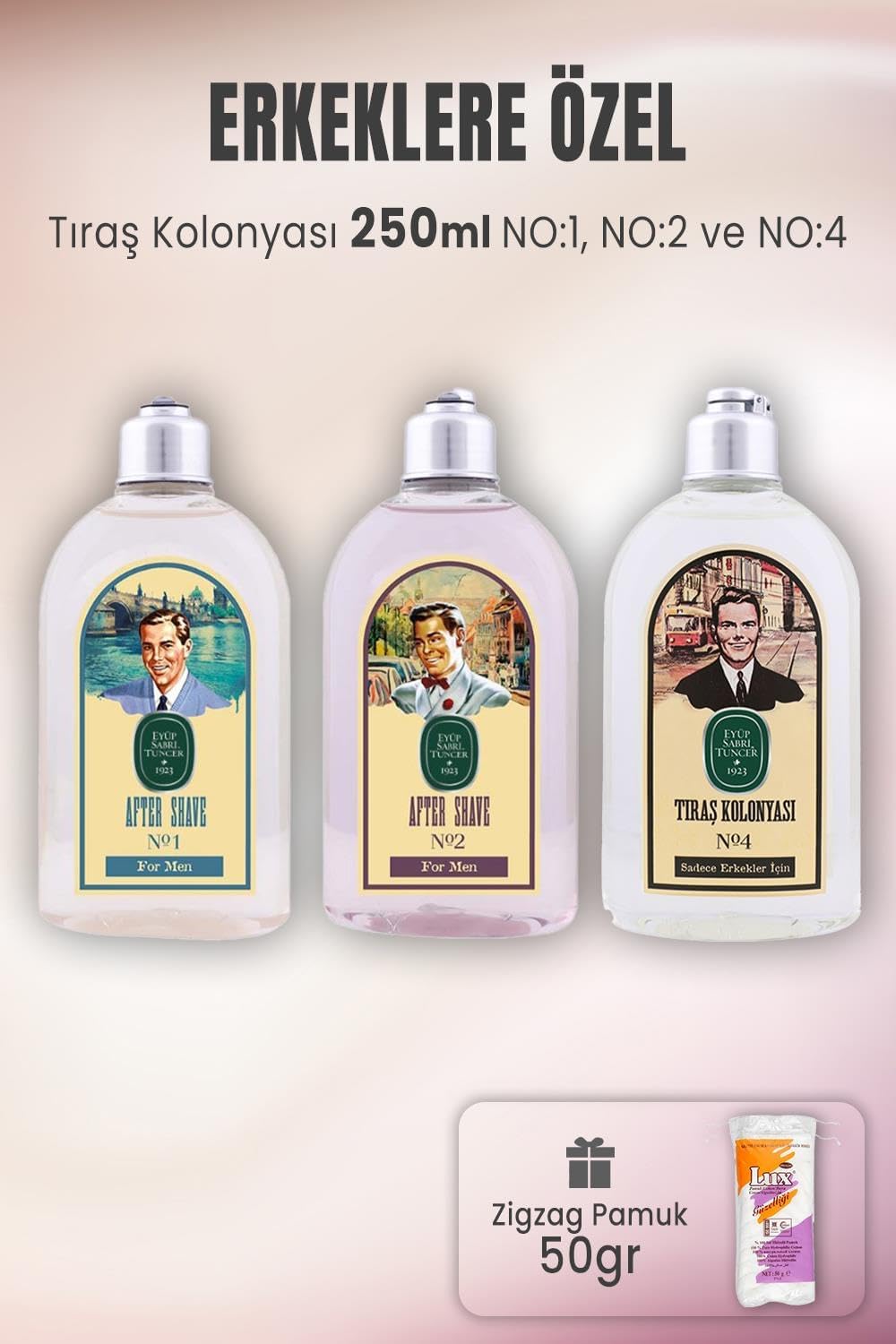 Alternative view of Tıraş Kolonyası Set 1-2-4 ve Zigzag Pamuk 50 gr