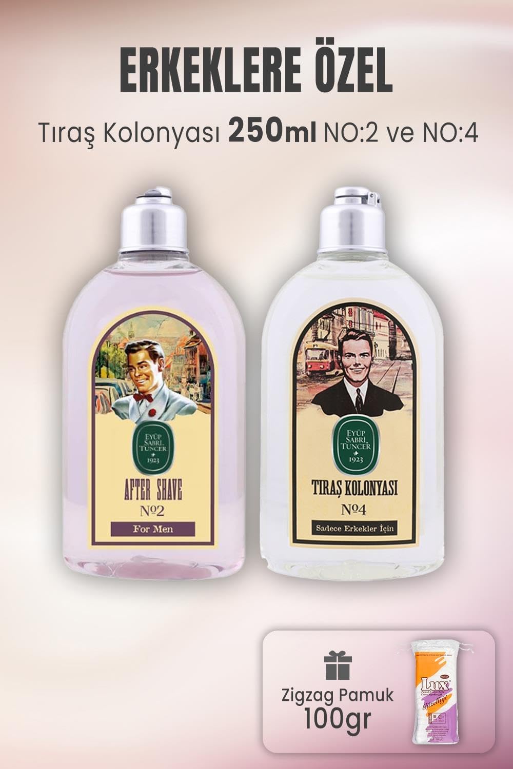 Tıraş Kolonyası No:2, No:4 ve Zigzag Pamuk 100 gr