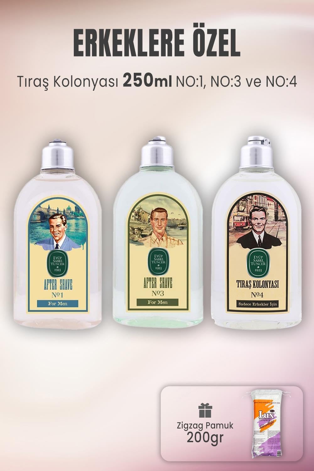 Alternative view of Tıraş Kolonyası Seti 1-3-4 ve Zigzag Pamuk 200 gr