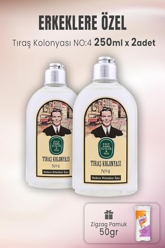 Alternative view of Tıraş Kolonyası No: 4 x 2 Adet ve Zigzag Pamuk 50 gr