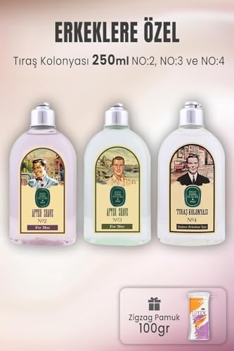 Tıraş Kolonya Seti 2-3-4 ve Zigzag Pamuk 100 gr