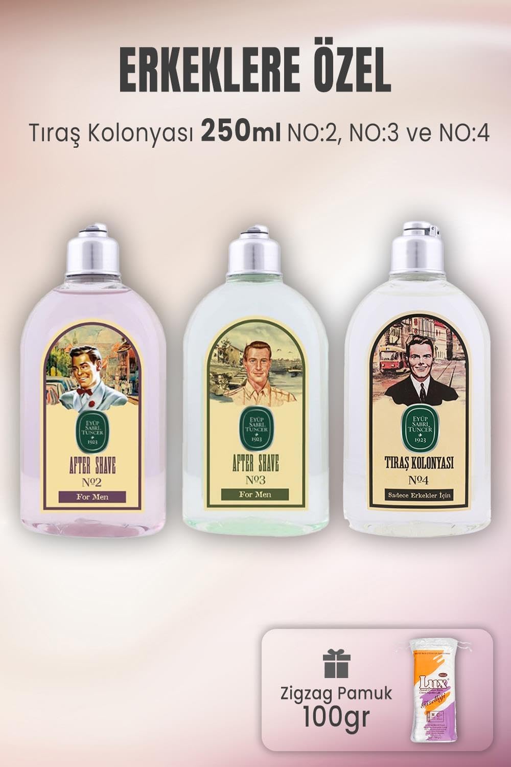 Alternative view of Tıraş Kolonya Seti 2-3-4 ve Zigzag Pamuk 100 gr