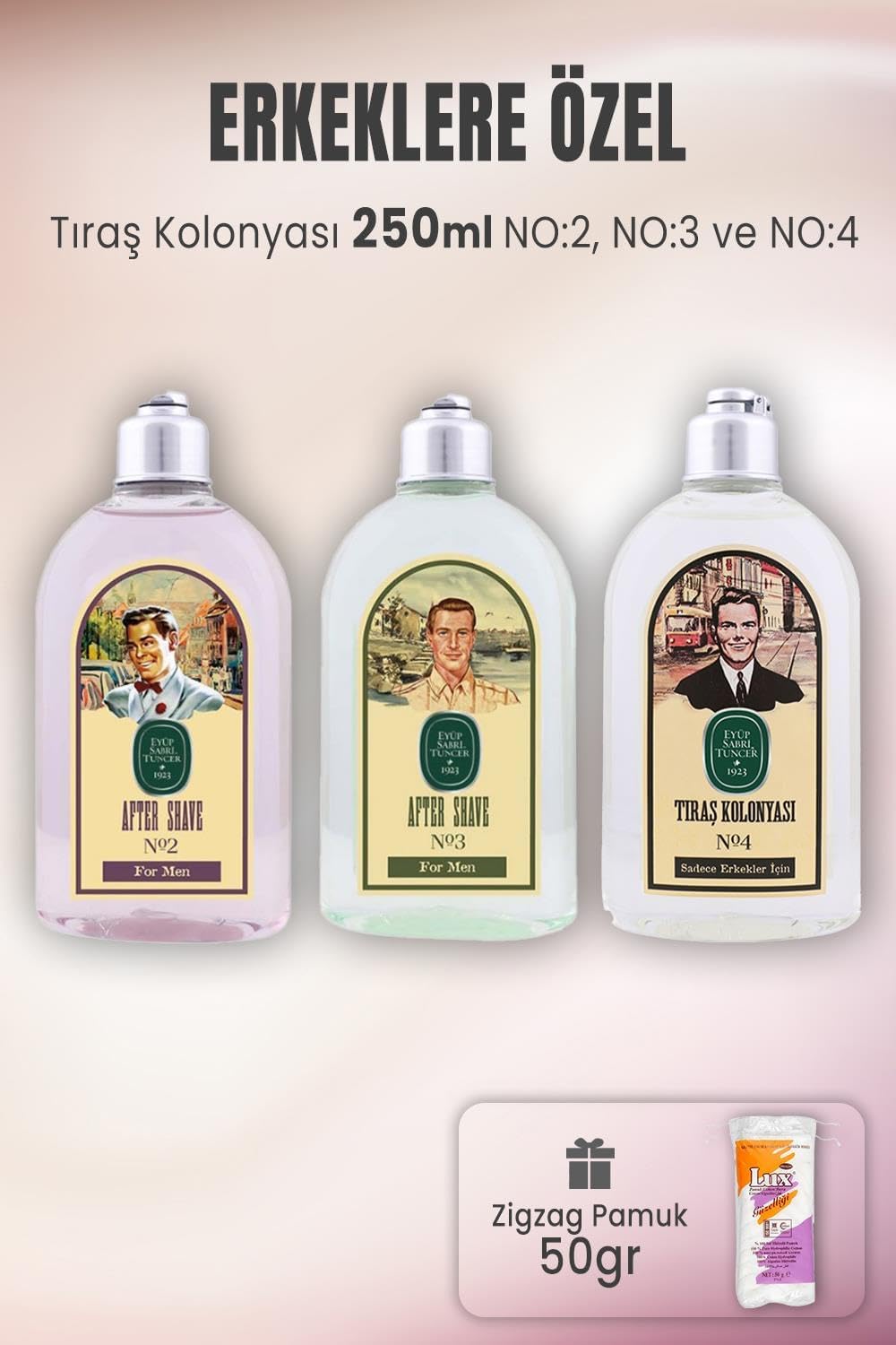Alternative view of Tıraş Kolonyası Set 2-3-4 ve Zigzag Pamuk 50 gr