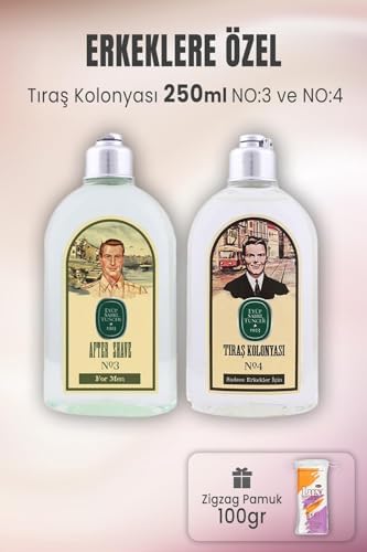 Tıraş Kolonyası No:3, No:4 ve Zigzag Pamuk 100 gr