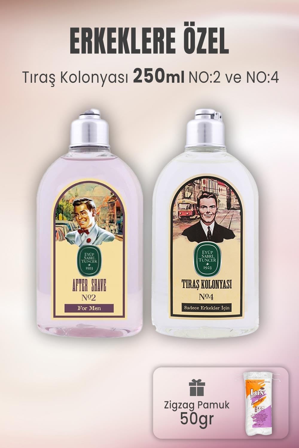 Tıraş Kolonyası No 2, No 4 ve Zigzag Pamuk 50 gr
