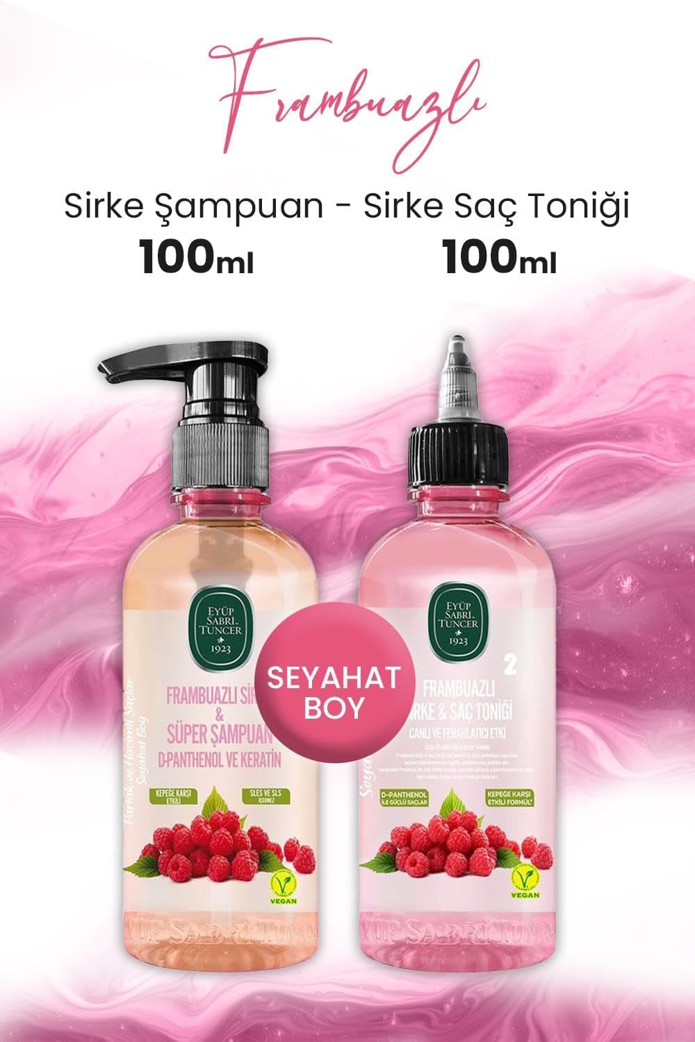 Sirke Frambuazlı Şampuan 100 ml ve Saç Toniği 100 ml