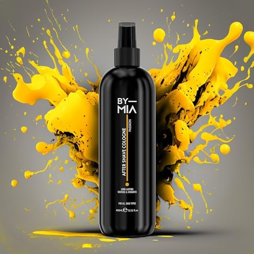 BY MIA Tıraş Sonrası Kolonya, Traş Losyonu - Passion 400 ml | Limon, Portakal, Bergamot, Misk ve Odunsu Notalar | Rahatlatıcı ve Ferahlatıcı Tıraş Sonrası Losyon