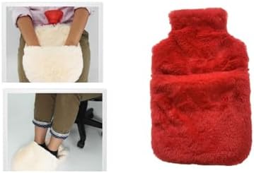 Su Torbası Cepli Kırmızı Peluş Termofor 32,5X17,5Cm 1500 Ml