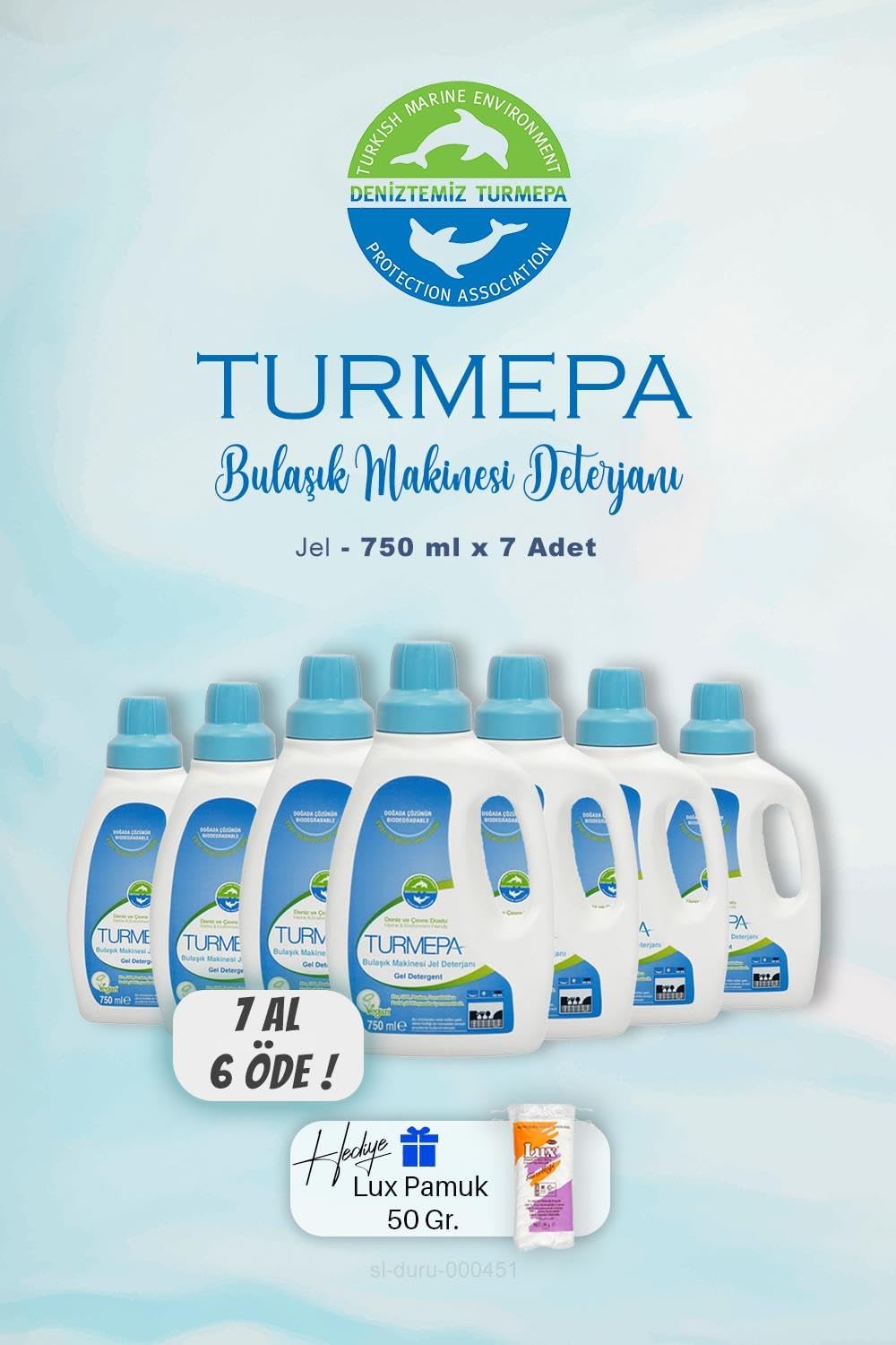 7 AL 6 ÖDE Jel Bulaşık Makinesi Deterjanı 750 ml, Pamuk Hediyeli