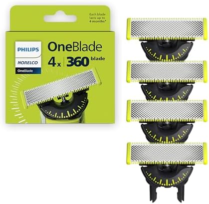 Alternative view of Norelco OneBlade 360 Bıçaklar, OneBlade Elektrikli Tıraş Makinesi ve Düzeltici için Orijinal Yedek Bıçaklar, 4'lü Paket, QP440/80