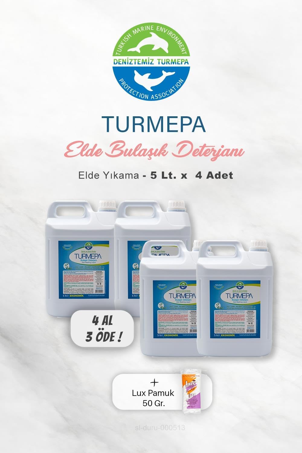 Alternative view of 4 AL 3 ÖDE Elde Yıkama Bulaşık Deterjanı 5 Litre, Pamuk