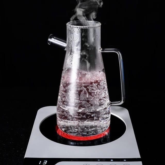 900 Ml 2 Adet Borosilikat Cam Yağdanlık,Termisil Dayanıklı Yağlık Ve Sirkelik,Zeytin Yağı,Limon Suyu Ve Sirke İçin Yağ Şişesi (2 Adet)
