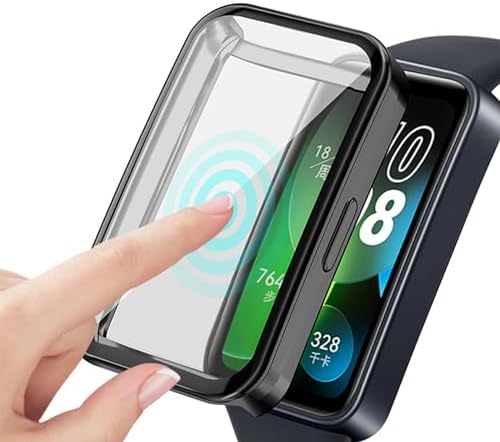 Galaxy Fit3 ile uyumlu Silikon Kasa Ekran Koruyucu 360 Tam Kapatan Çerceve PC Kasa Koruma Silikon Çerçeve (Siyah)