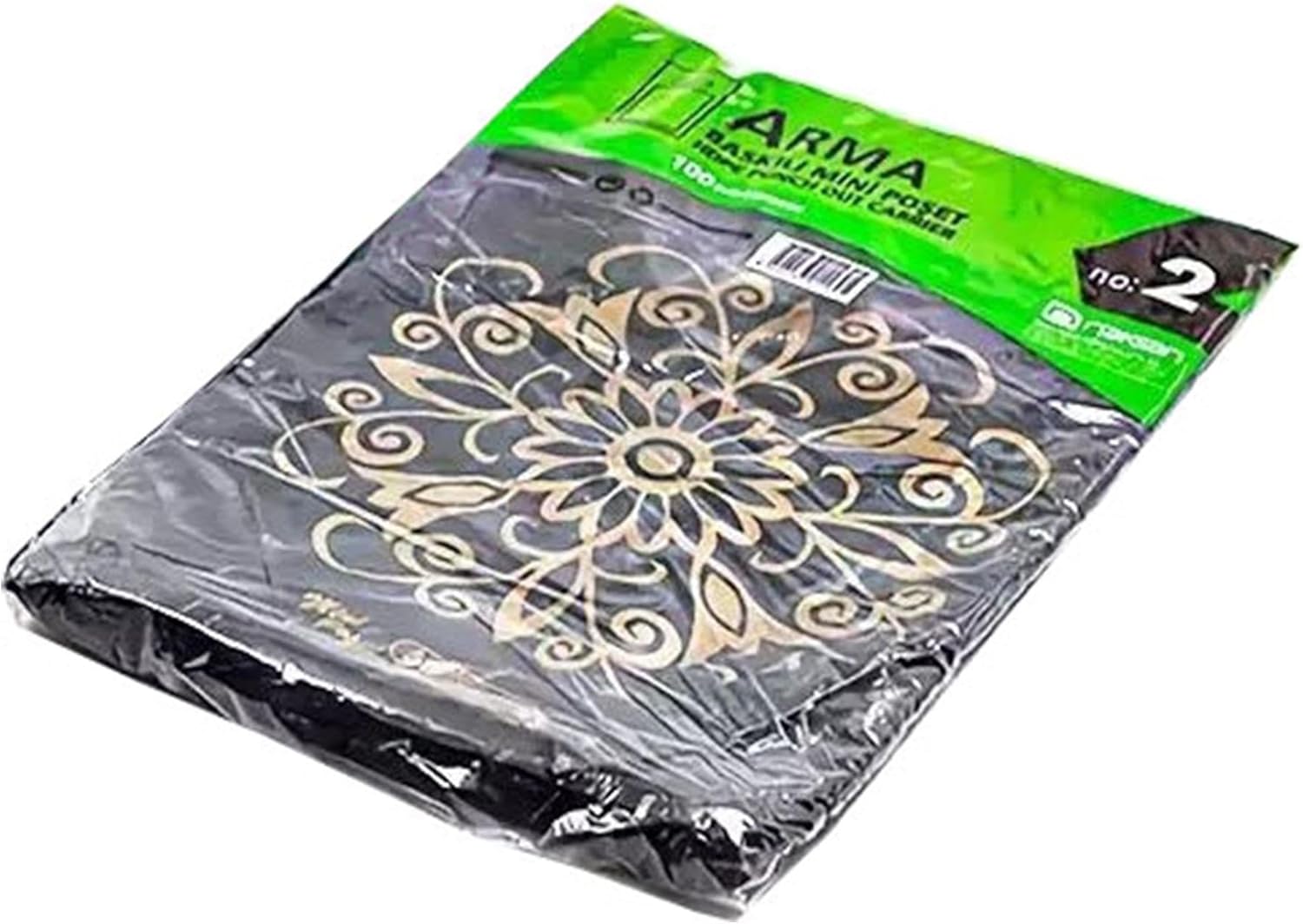 Alternative view of Baskılı Mini Blok Poşet Torba - No: 2-25x37 Cm. - Siyah - 100 Adetlik 1 Paket