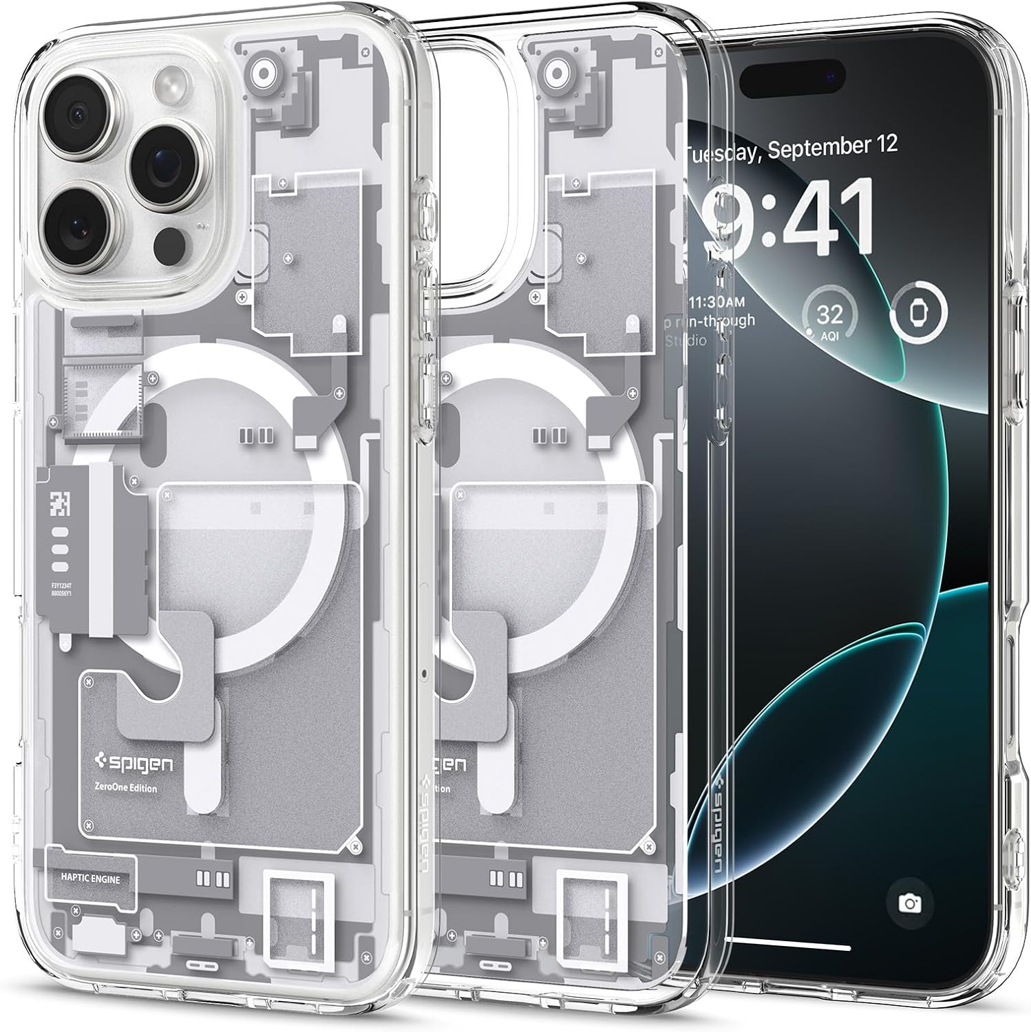 Alternative view of 16 Pro Max ile Uyumlu ince MagSafe Kılıf Ultra Hybrid Sararmaya Dayanıklı DuraClear™ Hava Kanalı Teknolojisi™ Askeri Sınıf Koruma MagFit Zero One Tasarım Kapak - ACS08005