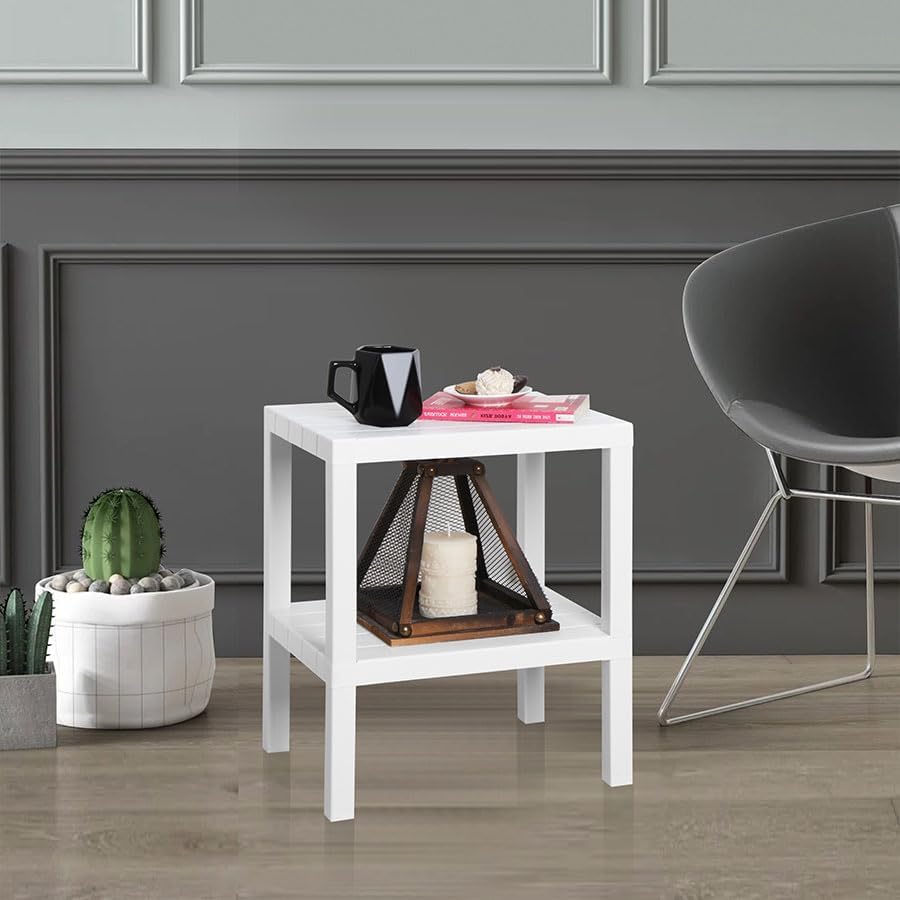 Life 2 Katlı Plastik Beyaz Banyo Mutfak Rafı MIT1054
