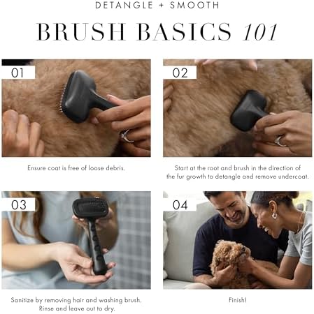 Alternative view of Tweezerman Küçük Evcil Hayvanlar için Köpek ve Kedi Slicker Fırçası, Çizilmeyi ve Ergonomik Sapı Önlemek için Kaplamalı Kıllı Bakım Fırçası
