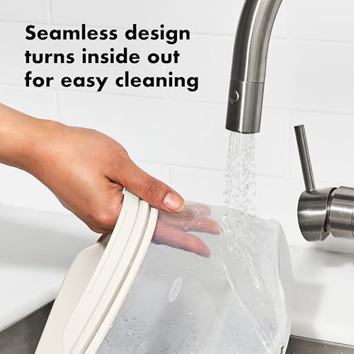 Alternative view of Silicone Reusable Bag Sandwich Bag (28 oz) - Oat