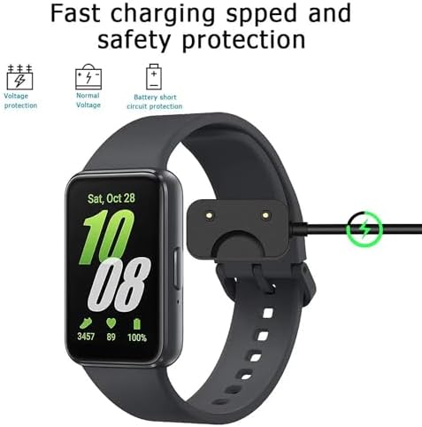 Alternative view of Galaxy Fit3 ile uyumlu Akıllı Saat için Manyetik Usb Typ-C Şarj Kablosu Galaxy Fit 3 ile uyumlu Kablo Siyah
