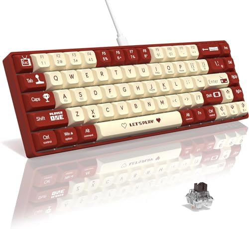 Ajazz AK680 Kahverengi Switch Hot-Swap Kablolu Klavye Light Type C Kablolu (Kahverengi Switch)