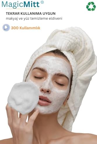 Mitt 300 Kullanımlık Mikrofiber Makyaj Ve Yüz Temizleme Eldiveni - Su Ile Temizleme Kolaylığı (1, Beyaz, Standart)
