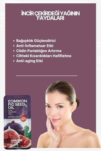 Alternative view of Univita%100 Doğal Katkısız Incir Çekirdeği Yağı - Common Fig Seed Oil 3 ml X 6 Adet