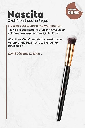 Professional 7 AL 6 ÖDE Oval Yapılı Kapatıcı Fırçası, Pamuk Hediyeli
