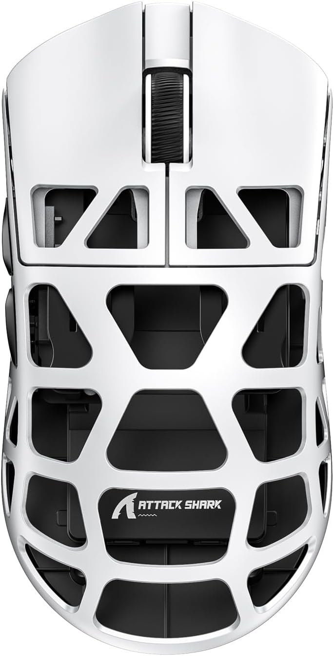 Alternative view of ATTACK SHARK R3 Magnezyum Alaşımlı Kablosuz Gaming Mouse – 46g Ultra Hafif, PixArt PAW3395 Sensör, 8K Tepki Hızı, BT/2.4G/Kablolu Üçlü Mod, 26000 DPI Ayarlanabilir, Windows/Xbox/PS Uyumlu -