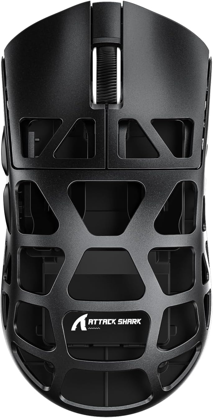 Alternative view of ATTACK SHARK R3 Magnezyum Alaşımlı Kablosuz Gaming Mouse – 46g Ultra Hafif, PixArt PAW3395 Sensör, 8K Tepki Hızı, BT/2.4G/Kablolu Üçlü Mod, 26000 DPI Ayarlanabilir, Windows/Xbox/PS Uyumlu -