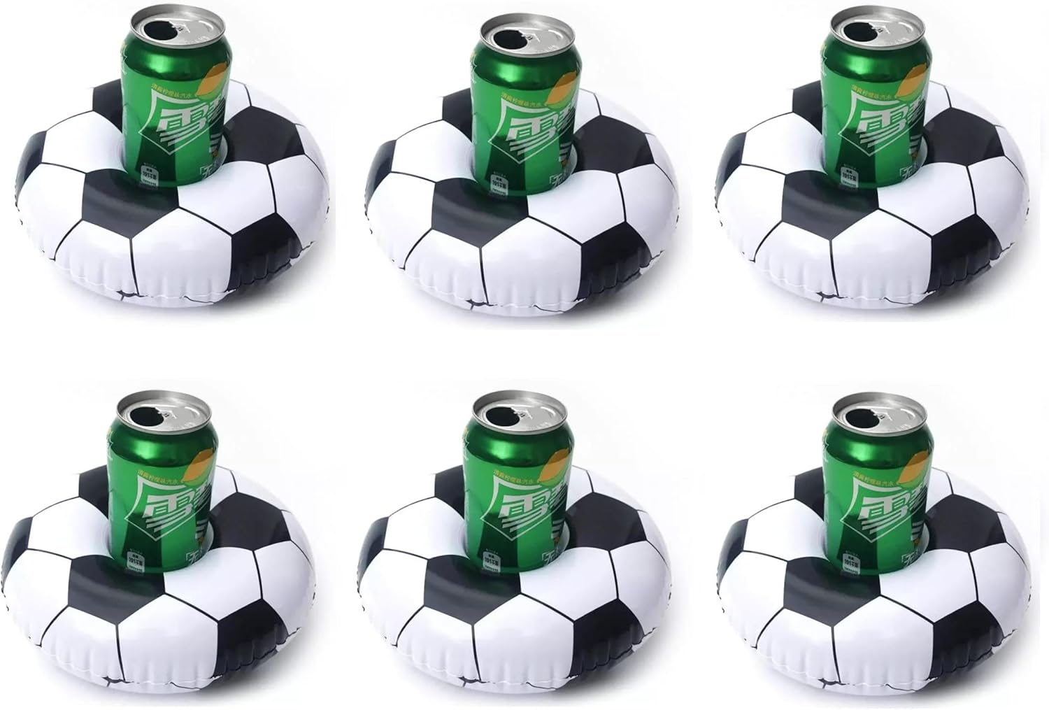 Alternative view of Futbol Topu Desenli Şişme Havuz Deniz Bardak Tutucu Float Bar 6 Adet