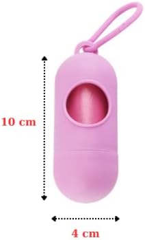 Kedi Köpek Kaka Poşeti Evcil Hayvan Dışkı Kaka Torbası Taşıma Kapsülü ve 12 Rulo (180 Poşet) (Pembe)