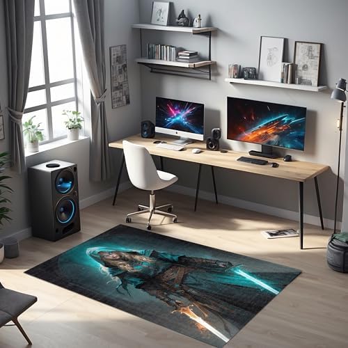 Alternative view of Astic Kadife Oyuncu Odası Halısı Kaymaz Pamuk Tabanlı Yıkanabilir Antibakteriyel Gamer, Gaming Halısı 200x300