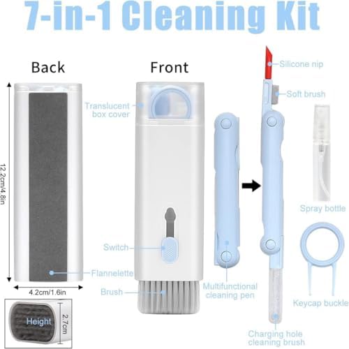 7'si 1 arada Elektronik Temizleme Kiti, Klavye Temizleyici, Dizüstü Bilgisayar Temizleme Kiti Monitör, Cep Telefonu, Bluetooth, Kulaklık, Lego,, Dizüstü Bilgisayar Kamera