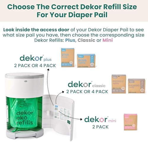 Diaper Dekor EKO Bebek Bezi Kovası, Beyaz | SADECE Çevre Dostu Bebek Bezi Kovası%70 Geri Dönüştürülmüş Malzemelerden Yapılmıştır | Eller Serbest: Adım Bırakma - Tamamlandı | Uygun Maliyetli
