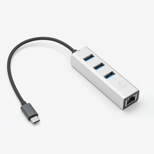 Alternative view of TYPE-C to LAN ve 3x USB Alüminyum Adaptör Gümüş