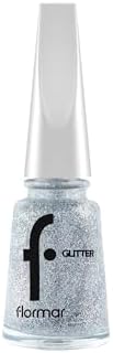 Yoğun Simli Şeffaf Oje Glitter Nail Enamel Gl038 Holographic Silver