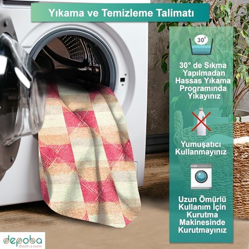 Alternative view of Alansa Kadife Kaymaz Pamuk Tabanlı Yıkanabilir Antibakteriyel Salon Halısı 100x150