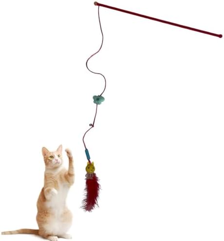 Kedi Oltası IŞIKLI Tüylü Çanlı Kedi Oyuncağı 105cm -Türkiye'de İlk Işıklı Kedi Oltası-