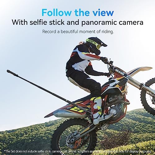 Duall Top Kelepçe Montaj Çubuk Direği Bisiklet Bisiklet Motosiklet Gidon Tüp Tutucu Aksesuarları Hero 13 12 11 10 9 8, DJI Osmo Action 5 Pro 4 3 X3 X4 Go3 Ace Pro ile Uyumlu