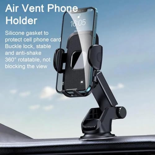 Alternative view of Telefon Tutucu Araç Otomatik Klipsli Araba Telefon Tutucu Ayarlanabilir Cam Ve Torpido Için Yüksek Kalite Tutucu