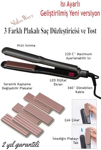 Alternative view of Shibowavy Saç Tost Makinesi Ve Saç Düzleştirici (3 Farklı Plaka)