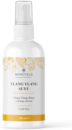 Monoville Ylang Ylang Suyu 100 ml Cam Şişe%100 Saf ve Doğal (Ylang Ylang Water)
