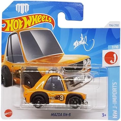 Alternative view of - RX-3 - HW J- 7/10 - HRY71 - Short Card - K&N - Toyo Tires - turuncu - Mattel 2024-1:64