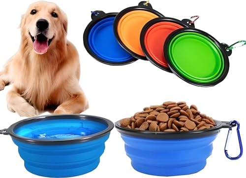 Pratik Katlanabilir Taşınabilir Kedi Köpek Mama ve Su Kabı Evcil Hayvan Portatif Kase,Akordiyon Silikon Kap