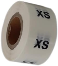 PP Şeffaf Beden(Size) Etiketi 25mm X 25mm Çap Ruloda 500 Adet (X Small)